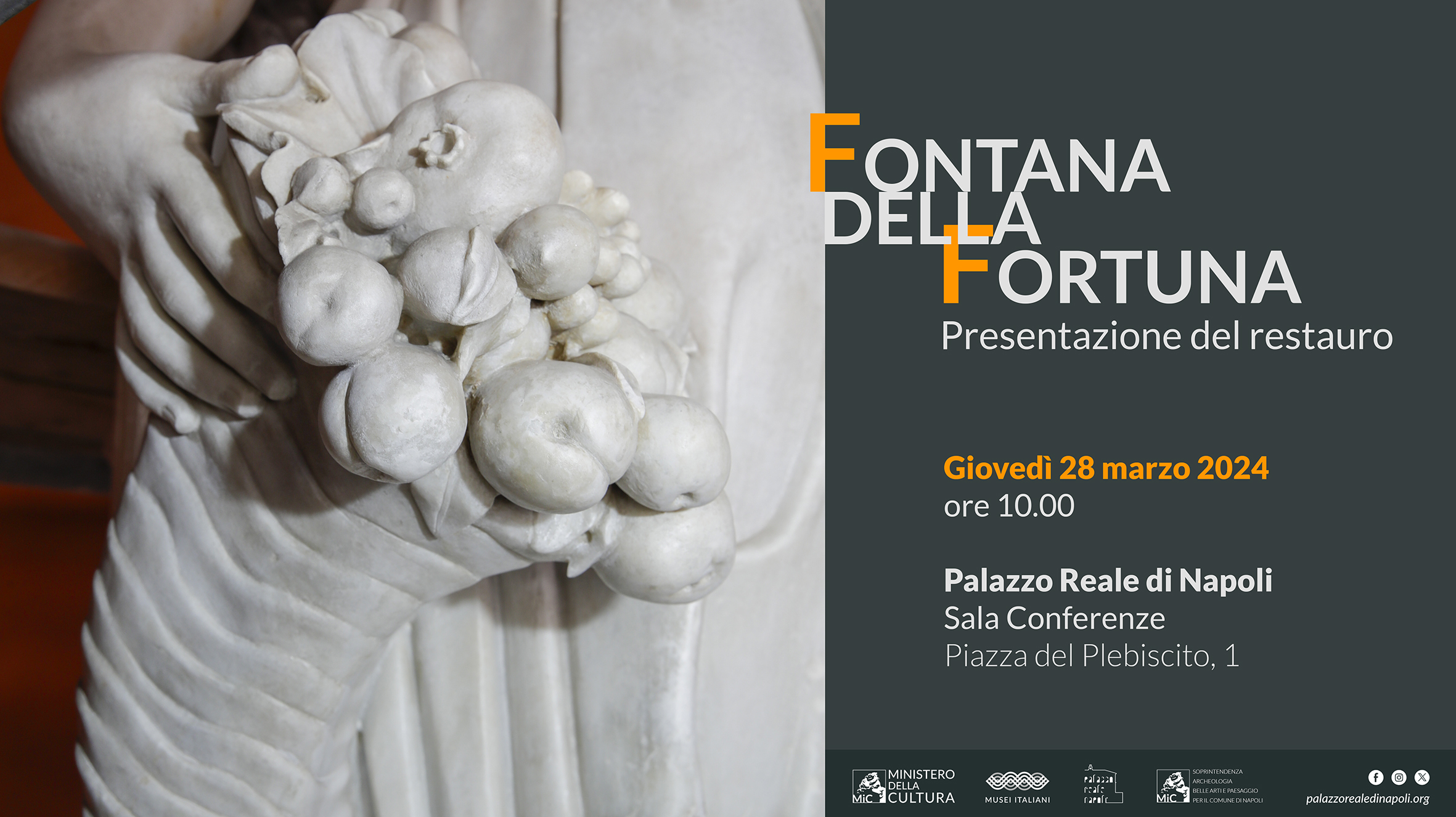 Inaugurazione del restauro della Fontana della Fortuna